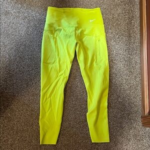 Nike Vibrant Yellow Athletic Leggings